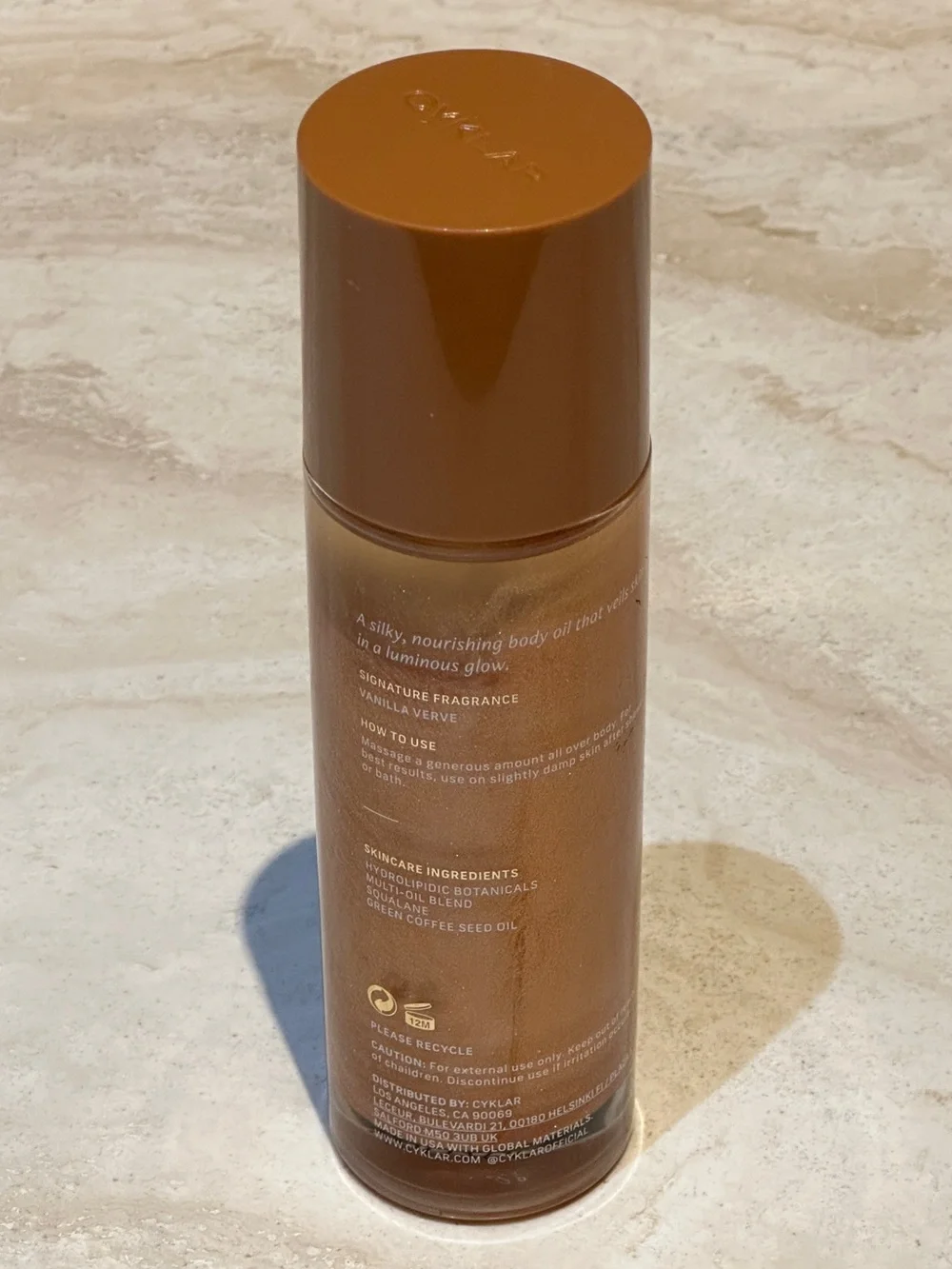 NWOB CYKLAR Vanilla Verve Vitamin C Body Oil with Ectoin